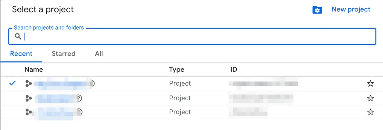 Choose Project