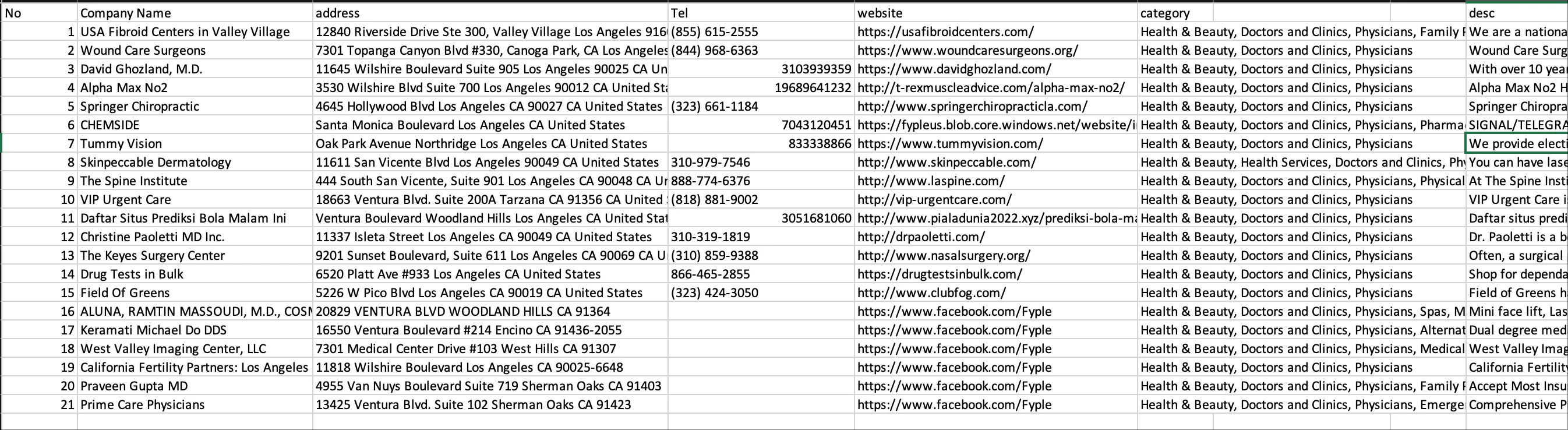 Excel Export Process